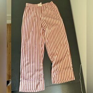 Victoria Secret striped silk pajama pants